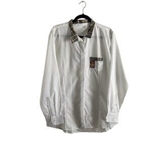 Equine Couture Women XXXL White L/Sleeve CoolMax Horseback Riding Show Shirt NWT